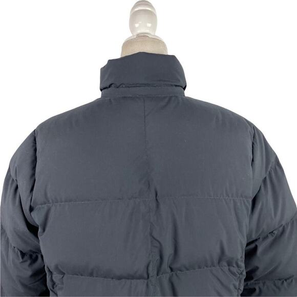 LL Bean Black and Pink Puffer Feather Down Puffer Full Zip Ski Winter Jacket M - Picture 14 of 15